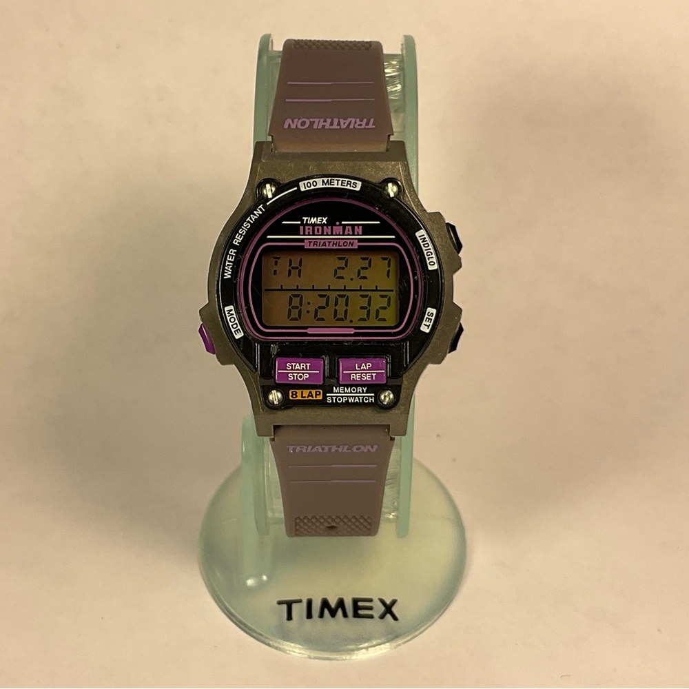 RARE Timex Ironman Triathlon Ladies/Womens/Unisex Watch Pink INDIGLO Vintage